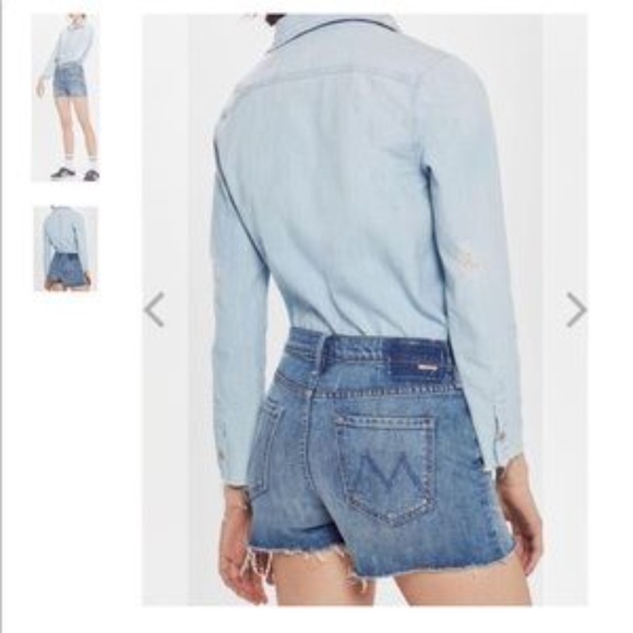 MOTHER denim The Dutchie Fray Short 27 or 28 - Picture 6 of 6